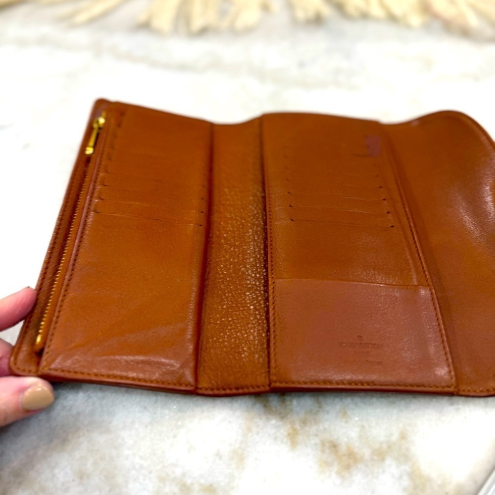 Louis Vuitton Amelia Wallet Monogram Long Wallet Cognac Brown - Picture 10 of 16